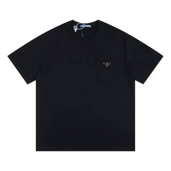 Prada Triangle Logo White T-Shirt - 27