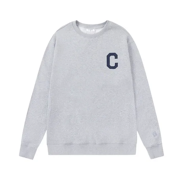 Champion C Logo Crewneck Sweatshirt Gray Hoodie - 1