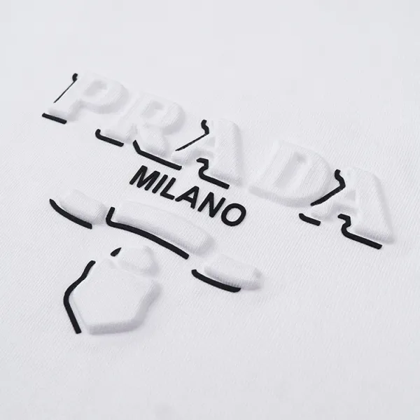 Prada Triangle Logo White T-Shirt - 21