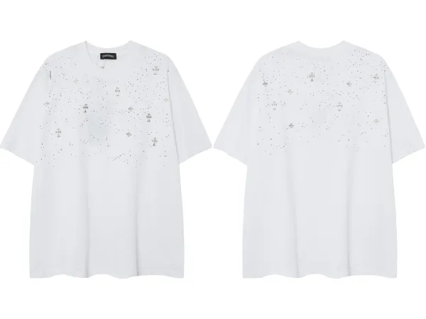 Chrome Hearts Logo Embroidered White Polo - 6