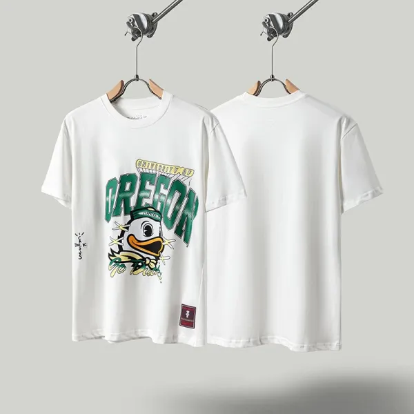 Travis Scott x University of Oregon Ducks Graphic T-Shirt White - 1