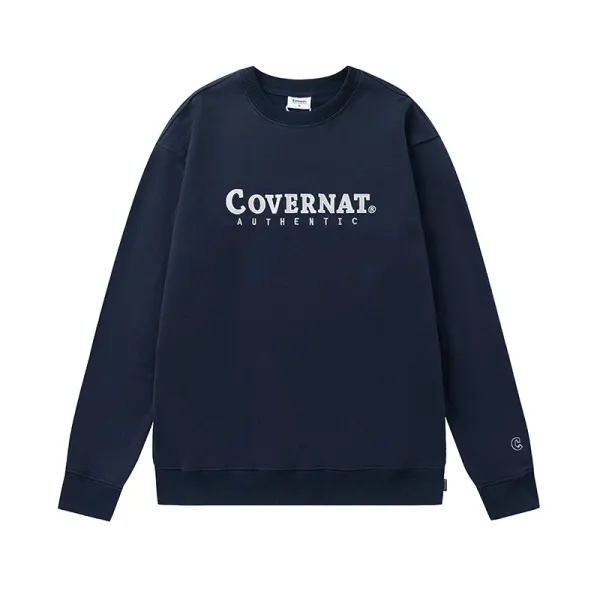 Design Covernat Authentic Logo Crewneck Navy Sweatshirt Hoodie - 1