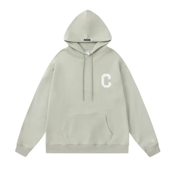 Design C Logo Oversized Hoodie Sage Green - 1