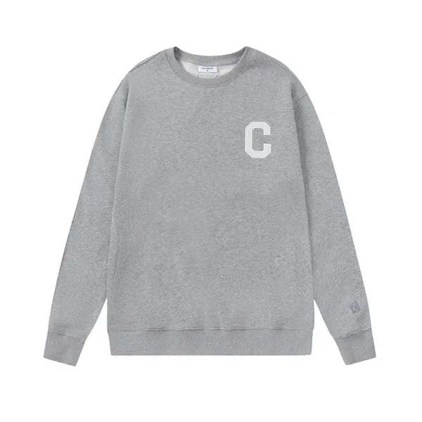 Champion C Logo Heather Gray Sweatshirt Hoodie - 1