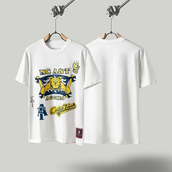 Travis Scott x North Carolina A&T State University Graphic T-Shirt White - 1