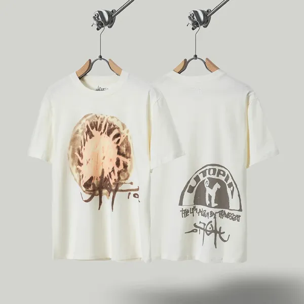 Transcend x Utopia Abstract Print Cream T-Shirt - 1