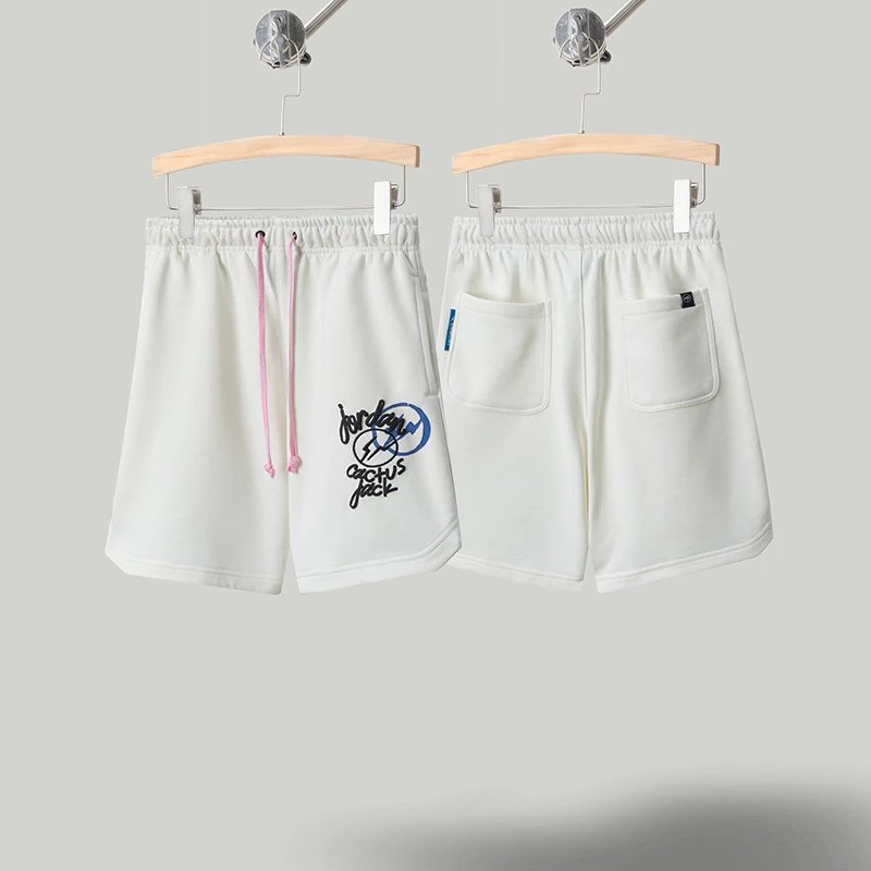 Travis Scott x Cactus Jack White Graphic Shorts - 1
