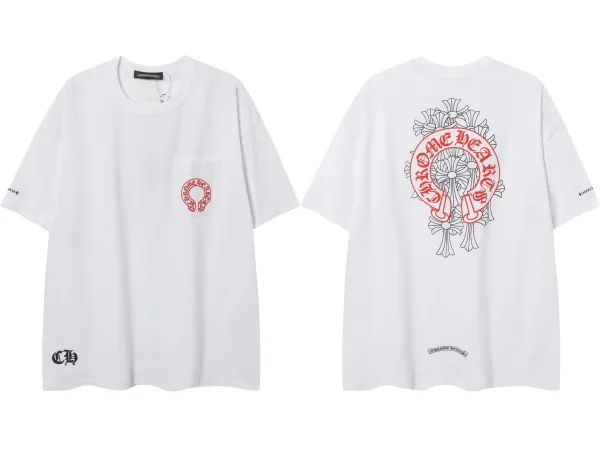 Chrome Hearts Logo Embroidered White Polo - 35