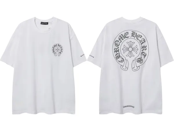 Chrome Hearts Logo Embroidered White Polo - 17