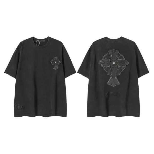 Chrome Hearts Logo Embroidered White Polo - 3
