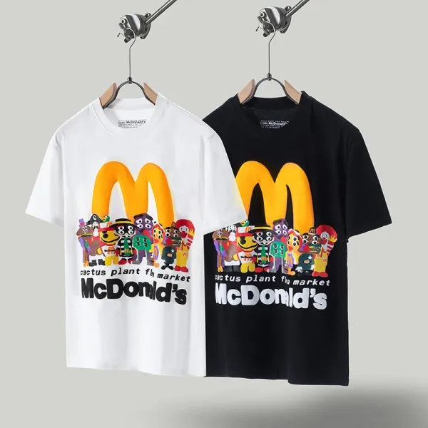 McDonald's x Cactus Plant Flea Market Graphic T-Shirt White and Black - 1