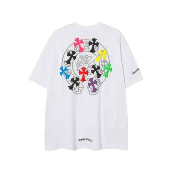 Chrome Hearts Logo Embroidered White Polo - 25