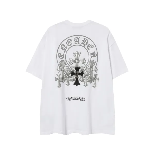 Chrome Hearts Logo Embroidered White Polo - 45
