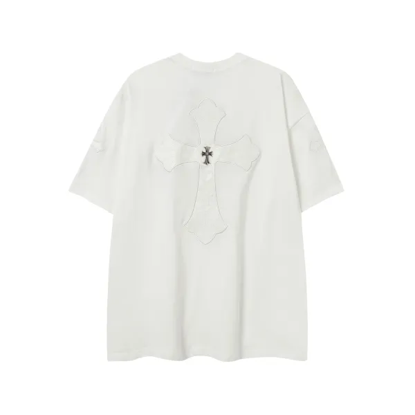 Chrome Hearts Logo Embroidered White Polo - 40
