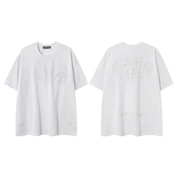 Chrome Hearts Logo Embroidered White Polo - 41
