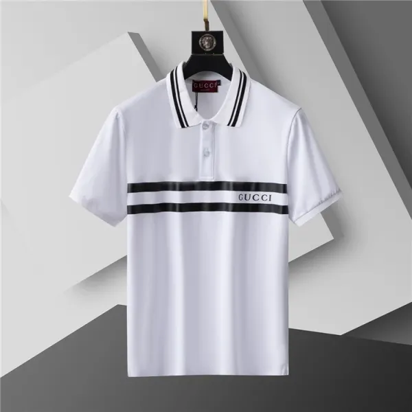 Gucci Stripe Detail Polo White - 1