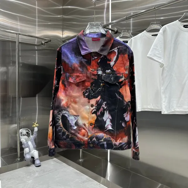 Supreme x Takashi Murakami Denim Jacket Multicolor Print Denim-Jacket - 1