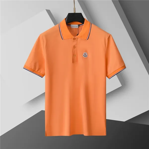 Moncler Polo Orange with Contrasting Trim - 1
