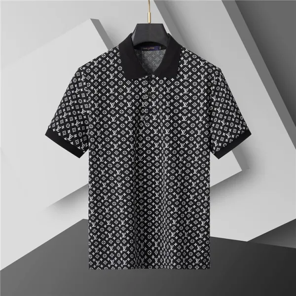 Louis Vuitton Monogram Print Black and White Polo - 1