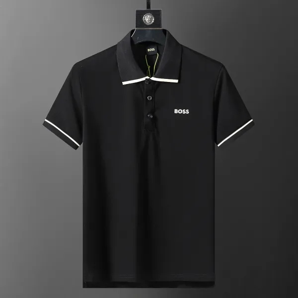 Hugo Boss Polo Black with White Trim - 1