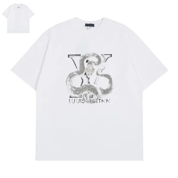 Louis Vuitton Snake Monogram Graphic T-Shirt White - 1