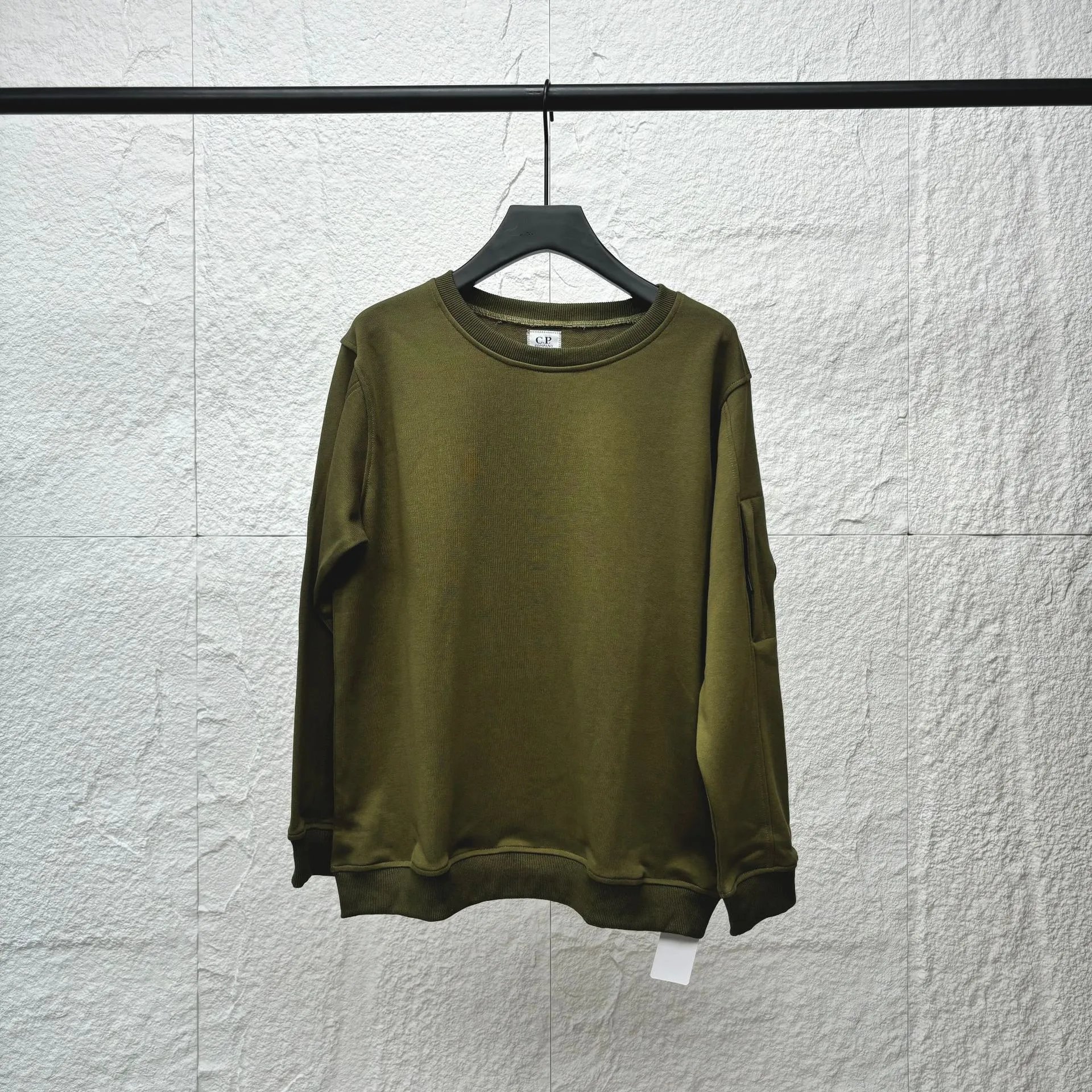 C.P. Company Olive Green Ribbed Crewneck Sweater - 15