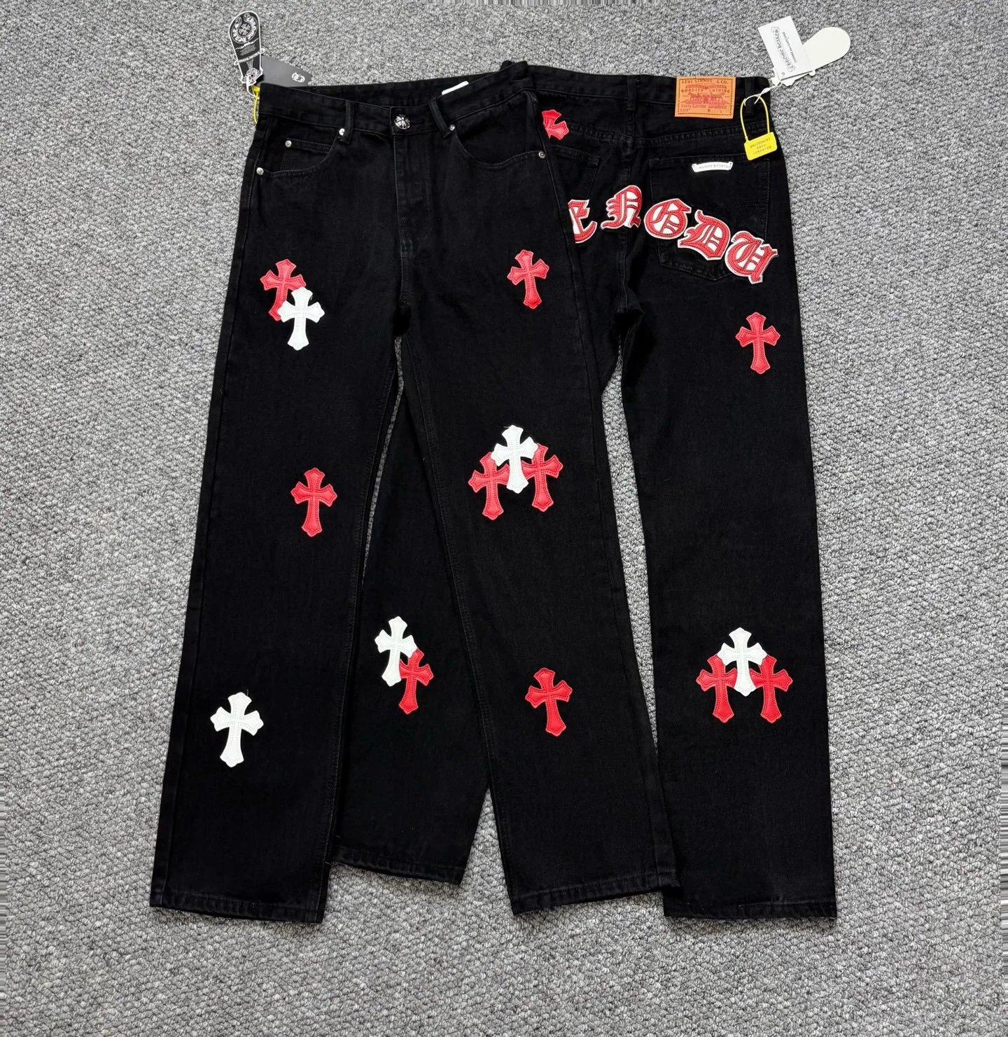 Chrome Hearts Cross-Embroidered Denim Jacket Blue - 3