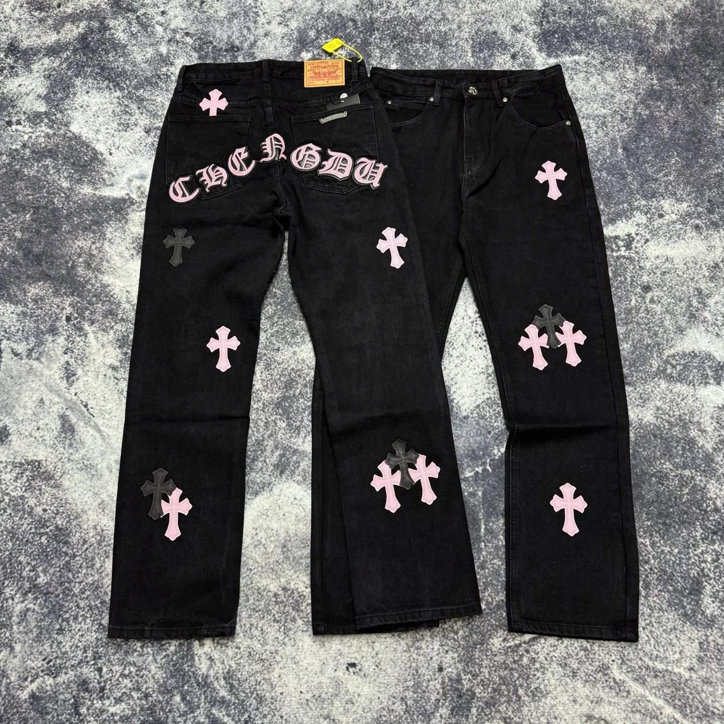 Chrome Hearts Cross-Embroidered Denim Jacket Blue - 5