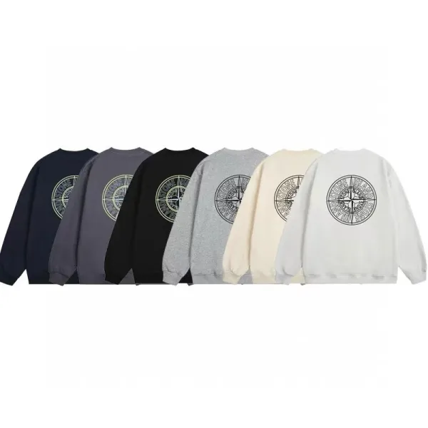 Stone Island Compass Logo Black Hoodie - 4