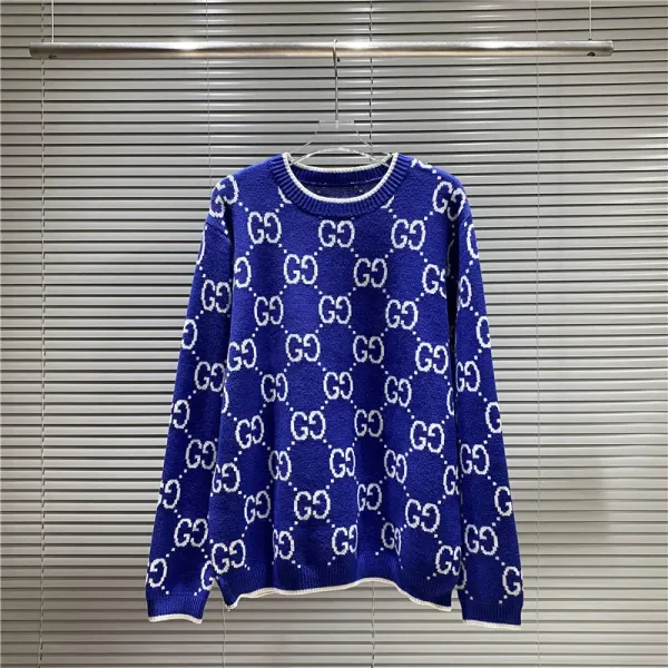 Gucci Bear GG Knit Sweater Blue - 10
