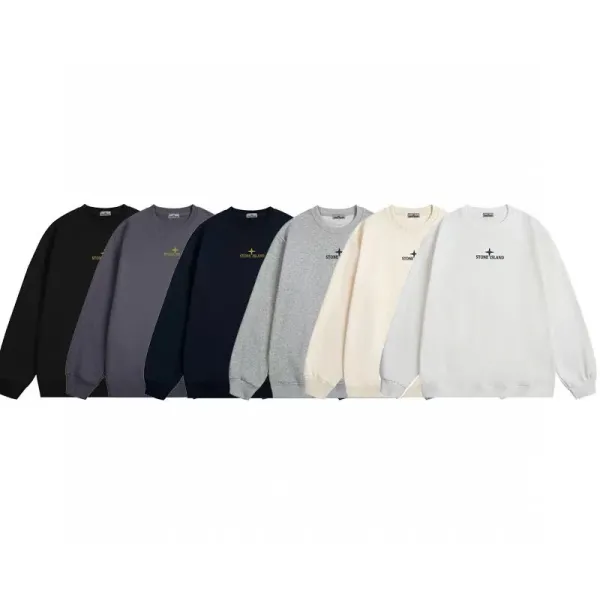 Stone Island Compass Logo Black Hoodie - 5