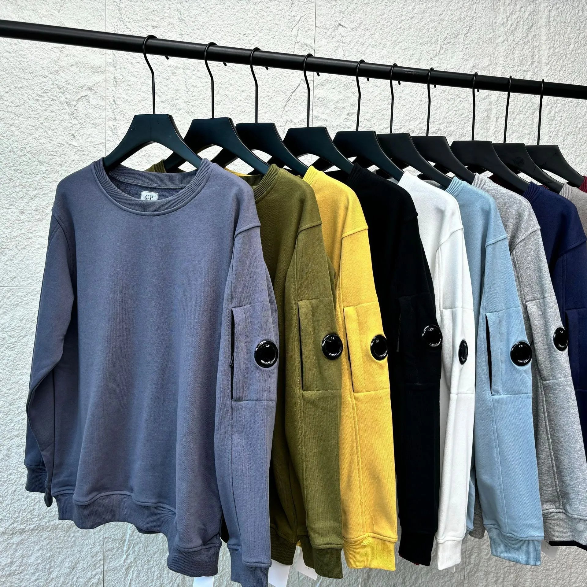 C.P. Company Olive Green Ribbed Crewneck Sweater - 6