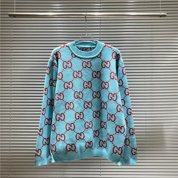 Gucci Bear GG Knit Sweater Blue - 4