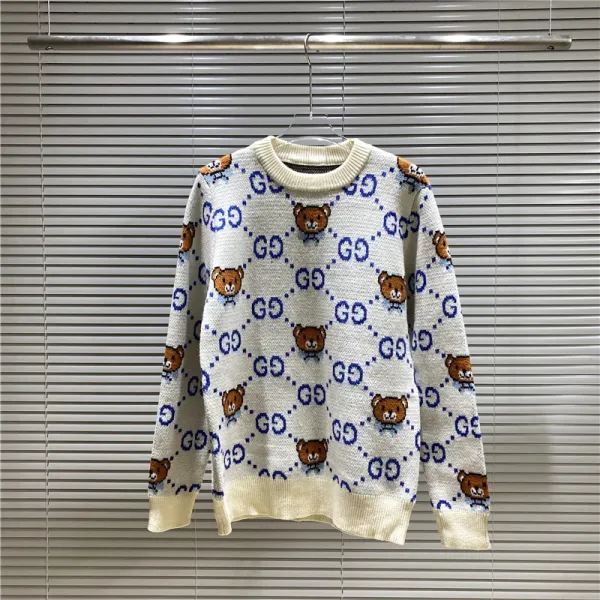 Gucci Bear GG Knit Sweater Blue - 19