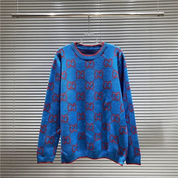 Gucci Bear GG Knit Sweater Blue - 9