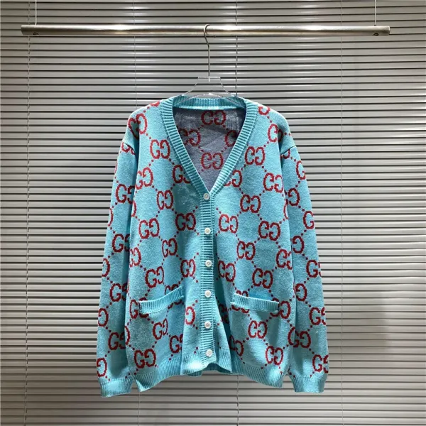 Gucci Bear GG Knit Sweater Blue - 24