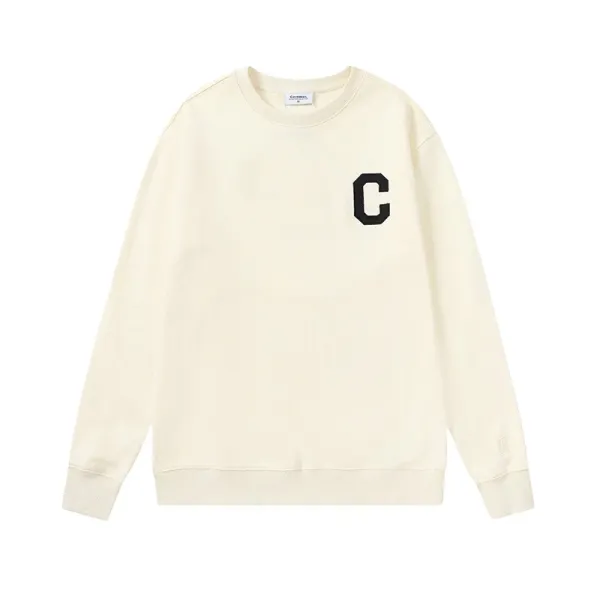 Comme des Garçons Play C Logo Cream Sweatshirt Hoodie - 1