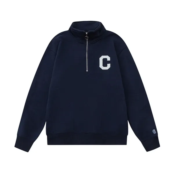 Champion Half-Zip Pullover Navy Sweatshirt Hoodie - 1