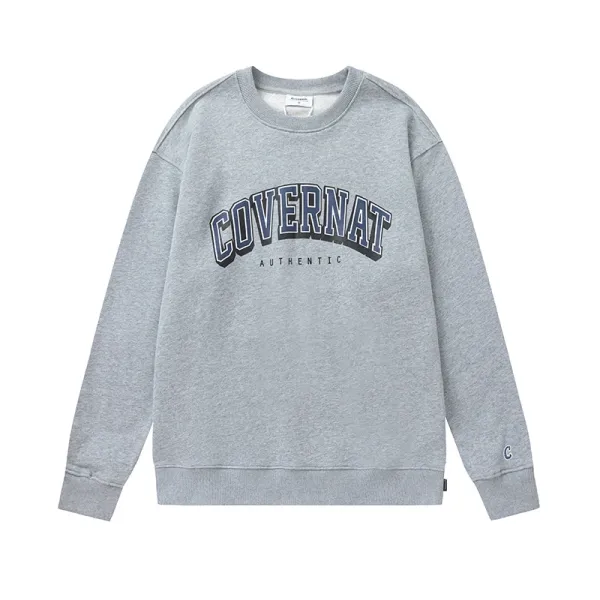 Design Covernat Arch Logo Heather Gray Sweatshirt Hoodie - 1
