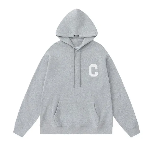 Champion C Logo Heather Gray Hoodie - 1