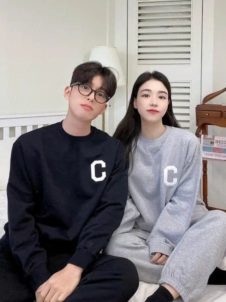 Champion C Logo Crewneck Sweatshirt Sage Green Sweater - 3