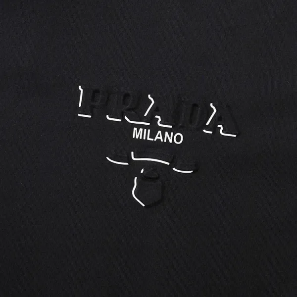 Prada Triangle Logo White T-Shirt - 18