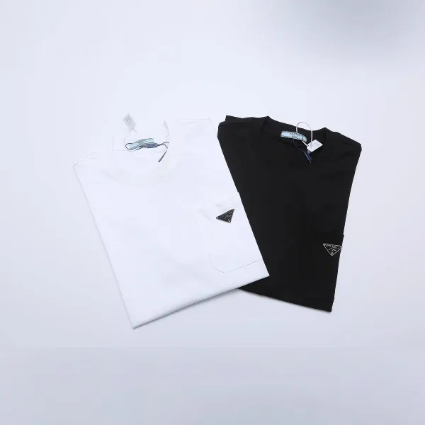 Prada Triangle Logo White T-Shirt - 13