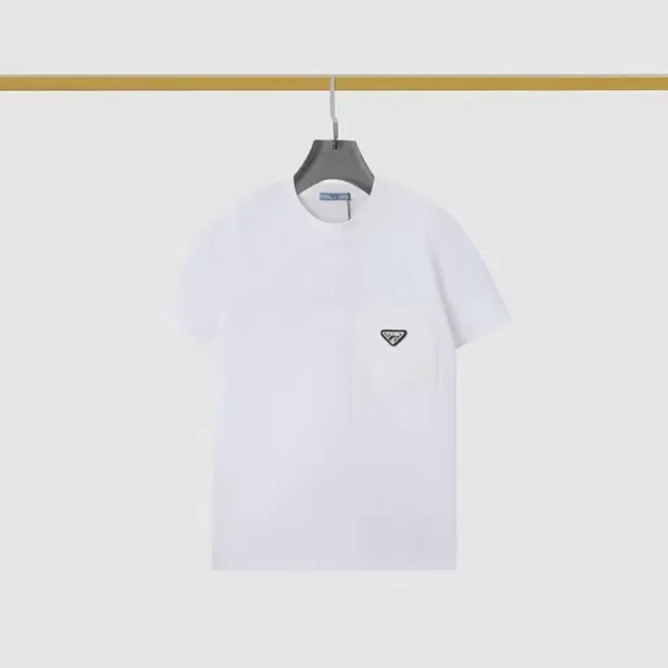 Prada Triangle Logo White T-Shirt - 30