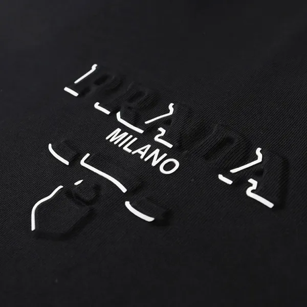 Prada Triangle Logo White T-Shirt - 17