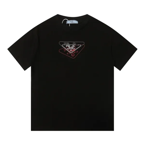 Prada Triangle Logo White T-Shirt - 23