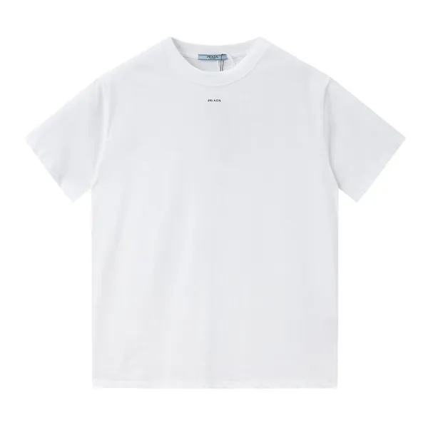 Prada Triangle Logo White T-Shirt - 28