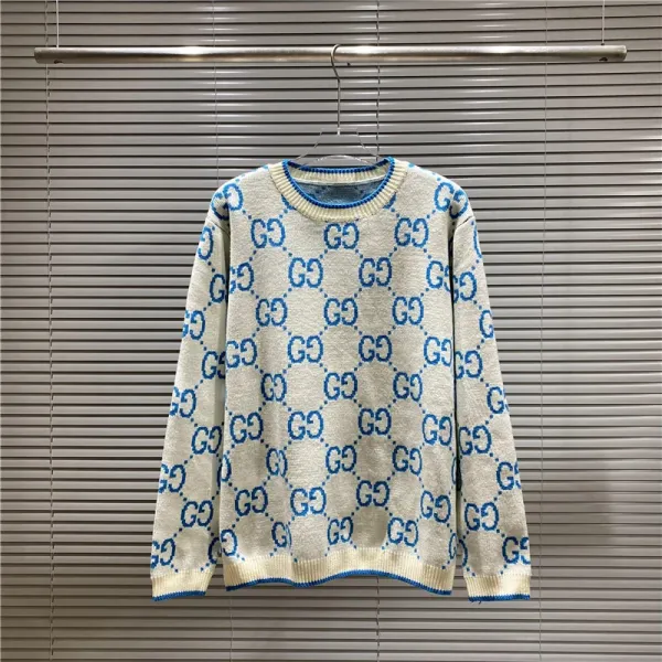 Gucci Bear GG Knit Sweater Blue - 16