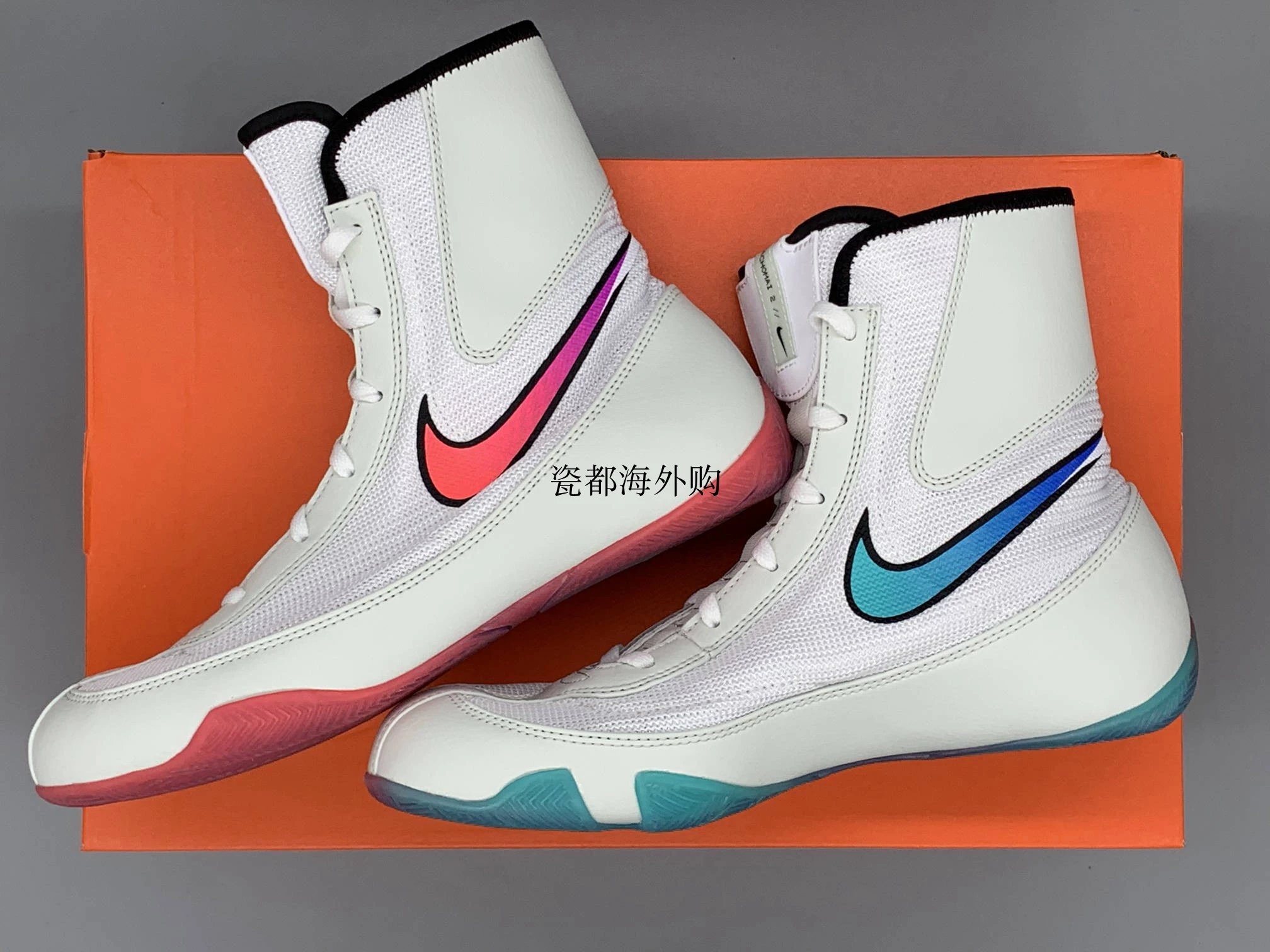 Nike Machomai Professional Boxing Shoes Manny Pacquiao Boots Suitable for Deadlifts (Not Wrestling Shoes) Unisex