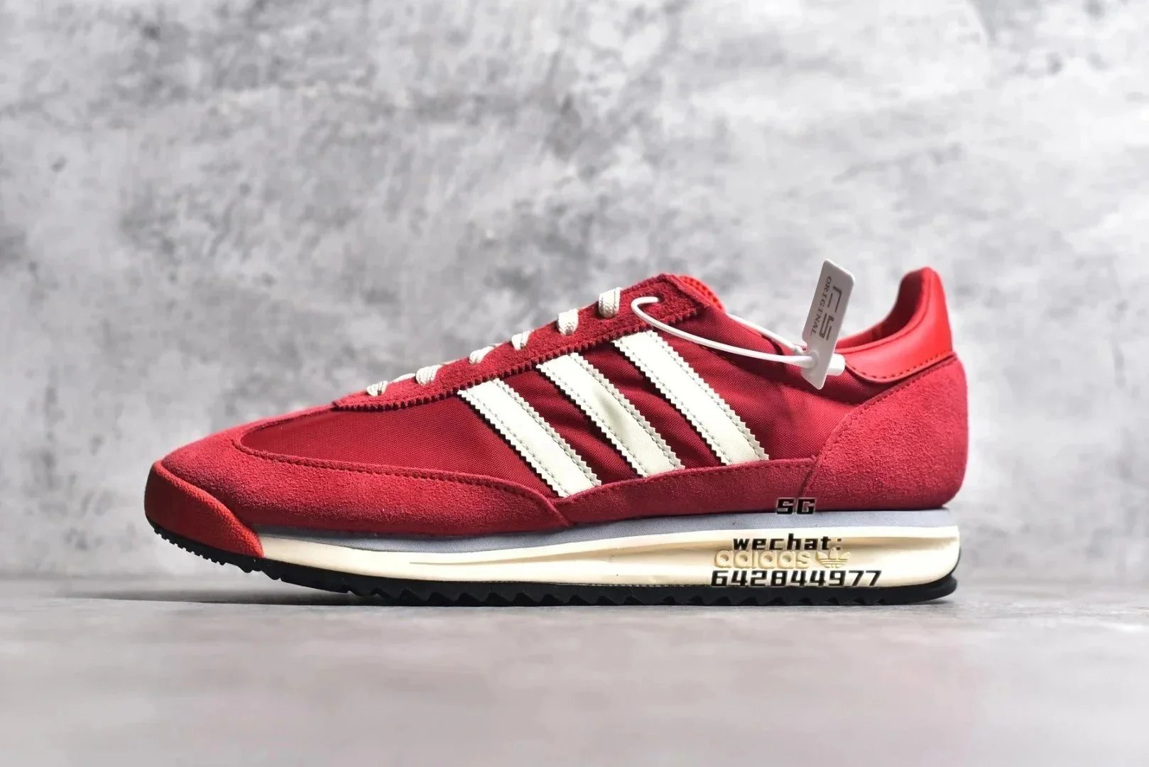 Solid Red and White